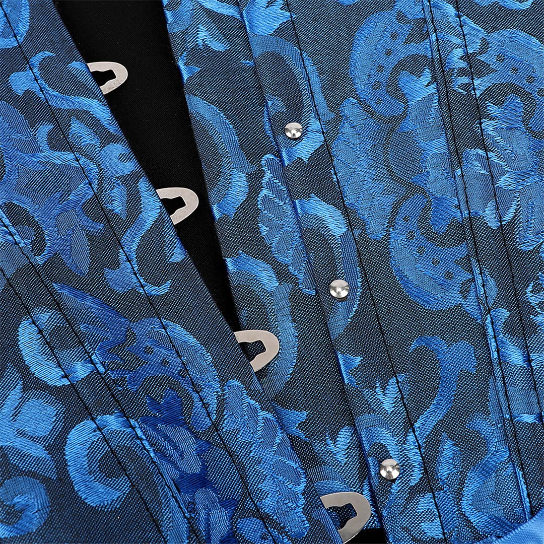 Kranchungel Corset Tops for Women: Renaissance Corset Bustier Shapewear - Halloween Costumes for Themed Parties Aged 25-35: XX-Small Black Blue