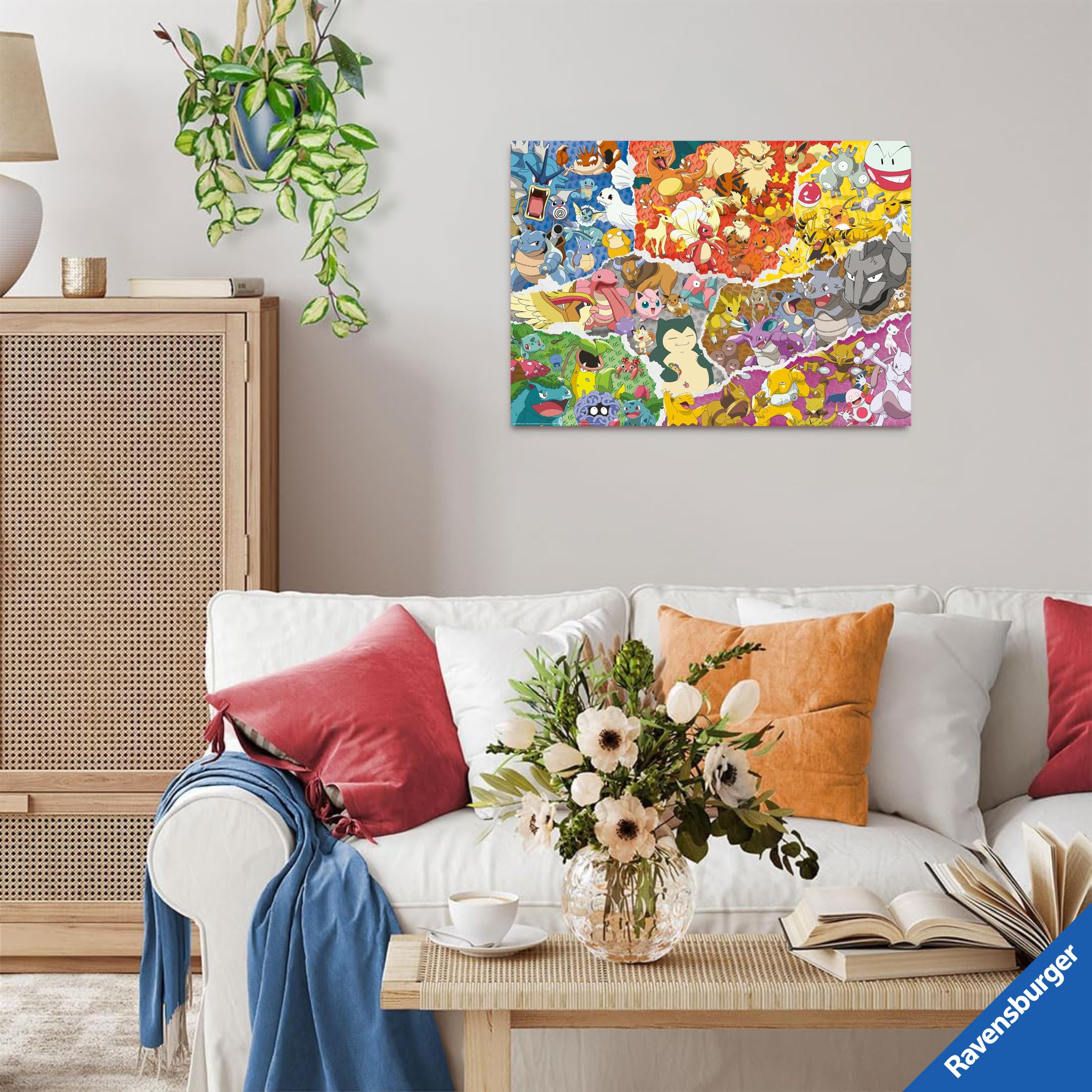 Ravensburger - Puzzle Pokemon | Puzzle 1000 Piezas | Puzzles Adultos 70x50cm | Puzzles Pokemon 1000 Piezas | Rompecabezas Adultos y Niños +14 años