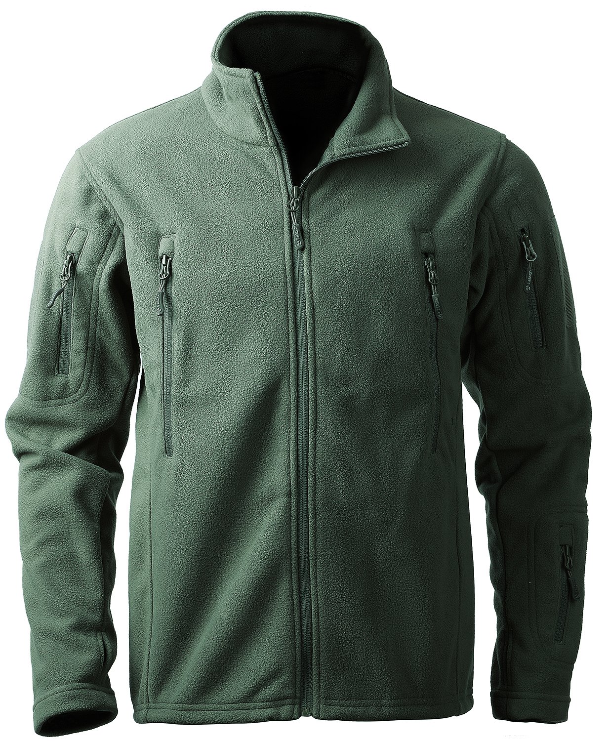 Stylein Men's Military Tactical Fleece Jackets Outdoor Zip Up Warm Coats Green