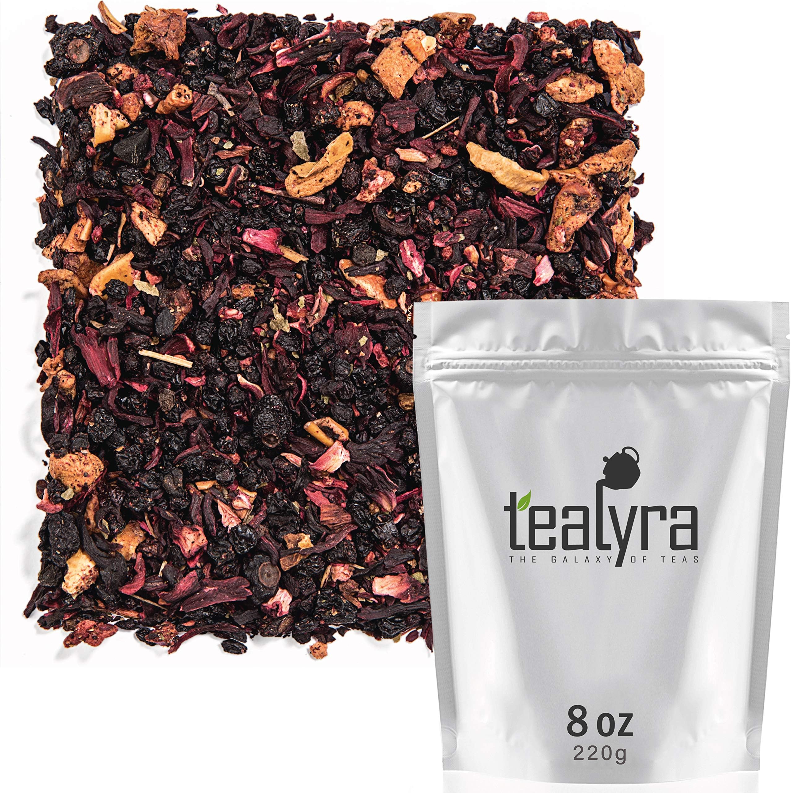 Tealyra - Grandma's Garden - Berry and Fruit Tea - Pure Herbal Tea - Loose Leaf Tea - Caffeine Free - Hot & Ice Tea - All Natural - 220g