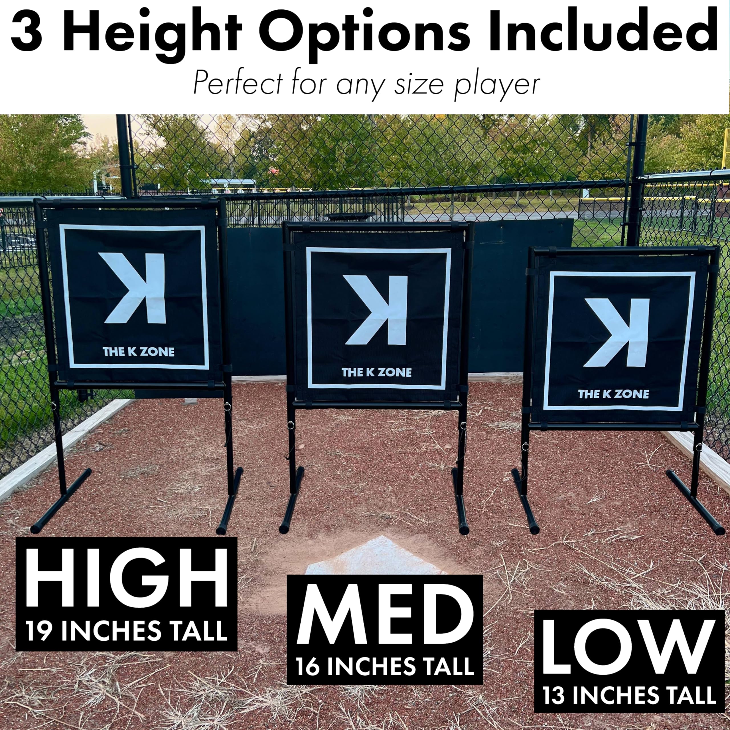 The K Zone Blitzball and Wiffleball Strike Zone Target | Metal and