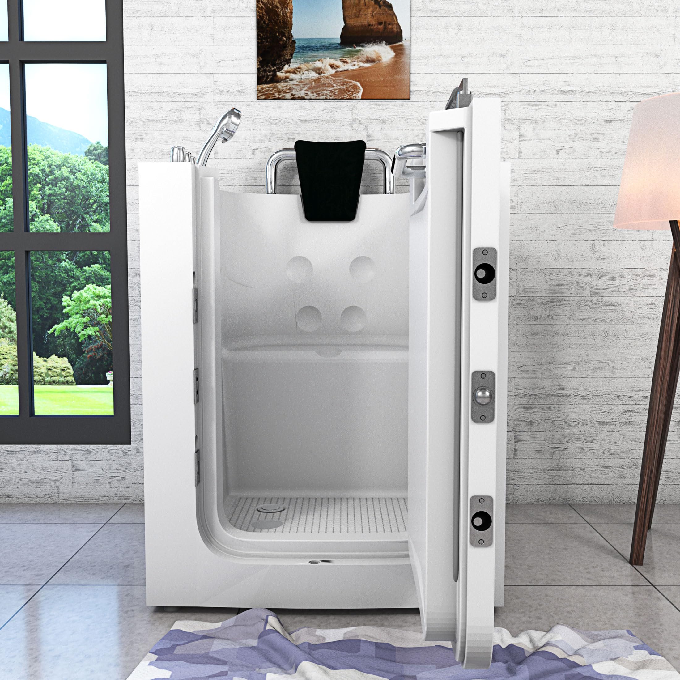 AcquaVapore Senioren Wanne Sitzbadewanne Sitzwanne Badewanne mit Tür Pool S10-TH