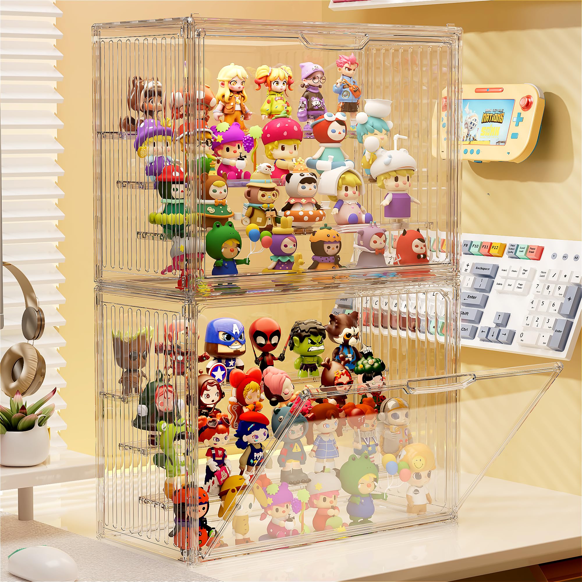 JOYZAN フィギュアケース アクリル コレクションケース 卓上 ２個セット…