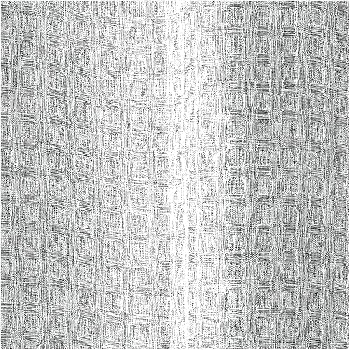 Miniatura 5 de InterDesign Cortina de ducha de tela de punto gofre, estilo hotel de lujo para maestro, invitados, baños de niños, bañeras, puestos, gris jaspeado