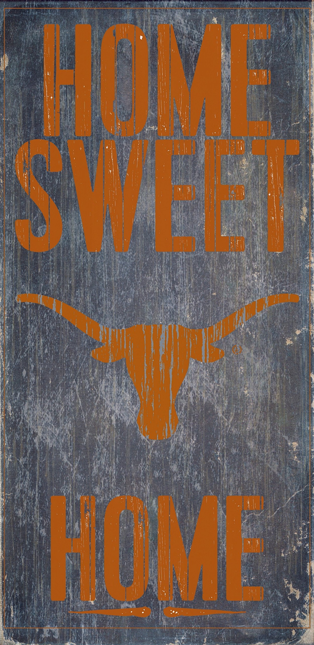 Letrero de madera Texas Longhorns rectangular decorativo de 6x12 3