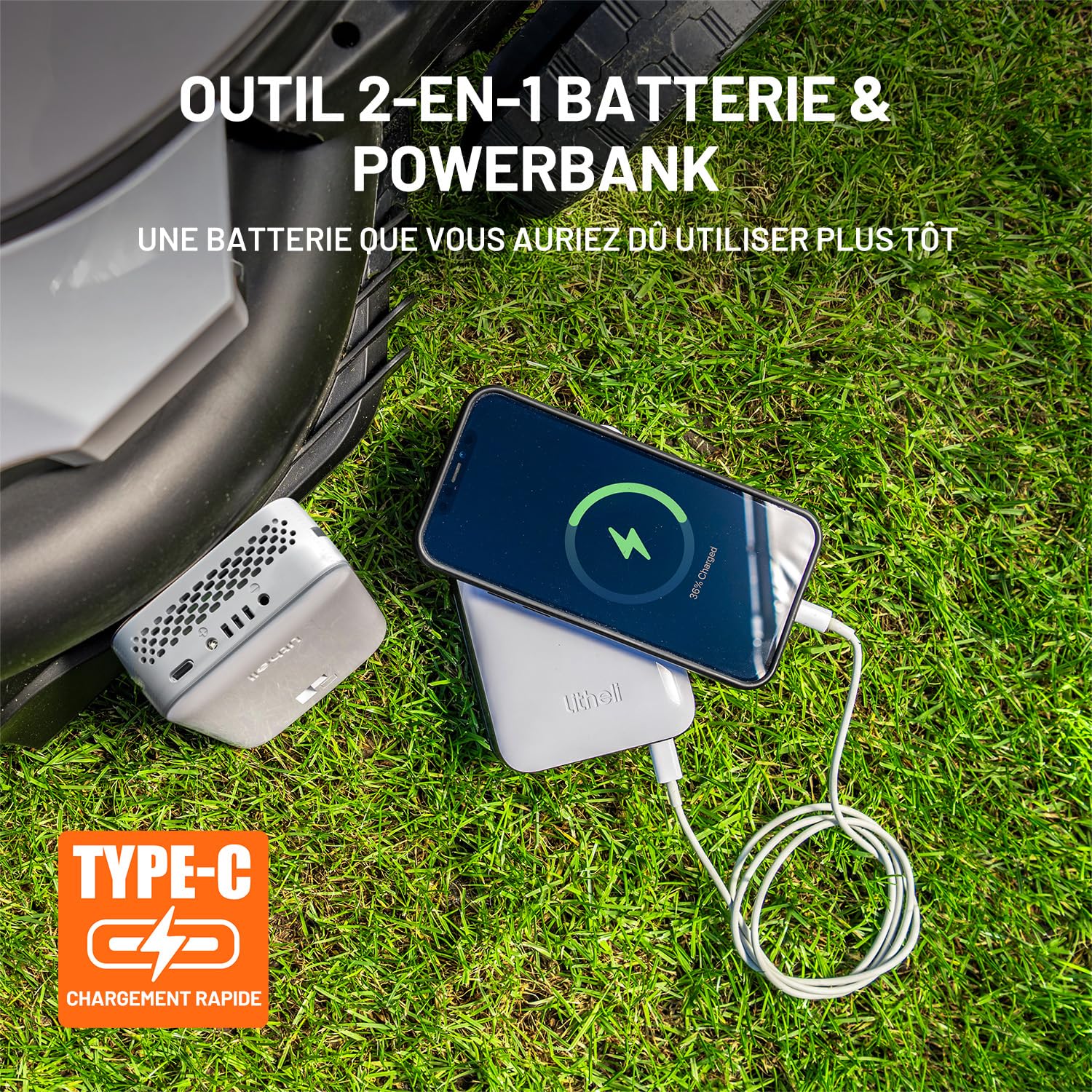 Litheli Mini Tronçonneuse à Batterie 10000 mAh, 20V, 6 Pouces Tronconneuse Electrique Sans Fil, Tension de Chaîne Réglable, Verrouillage Sécurité, Élagueuse, Petite Tronçonneuse pour Bois et Branches