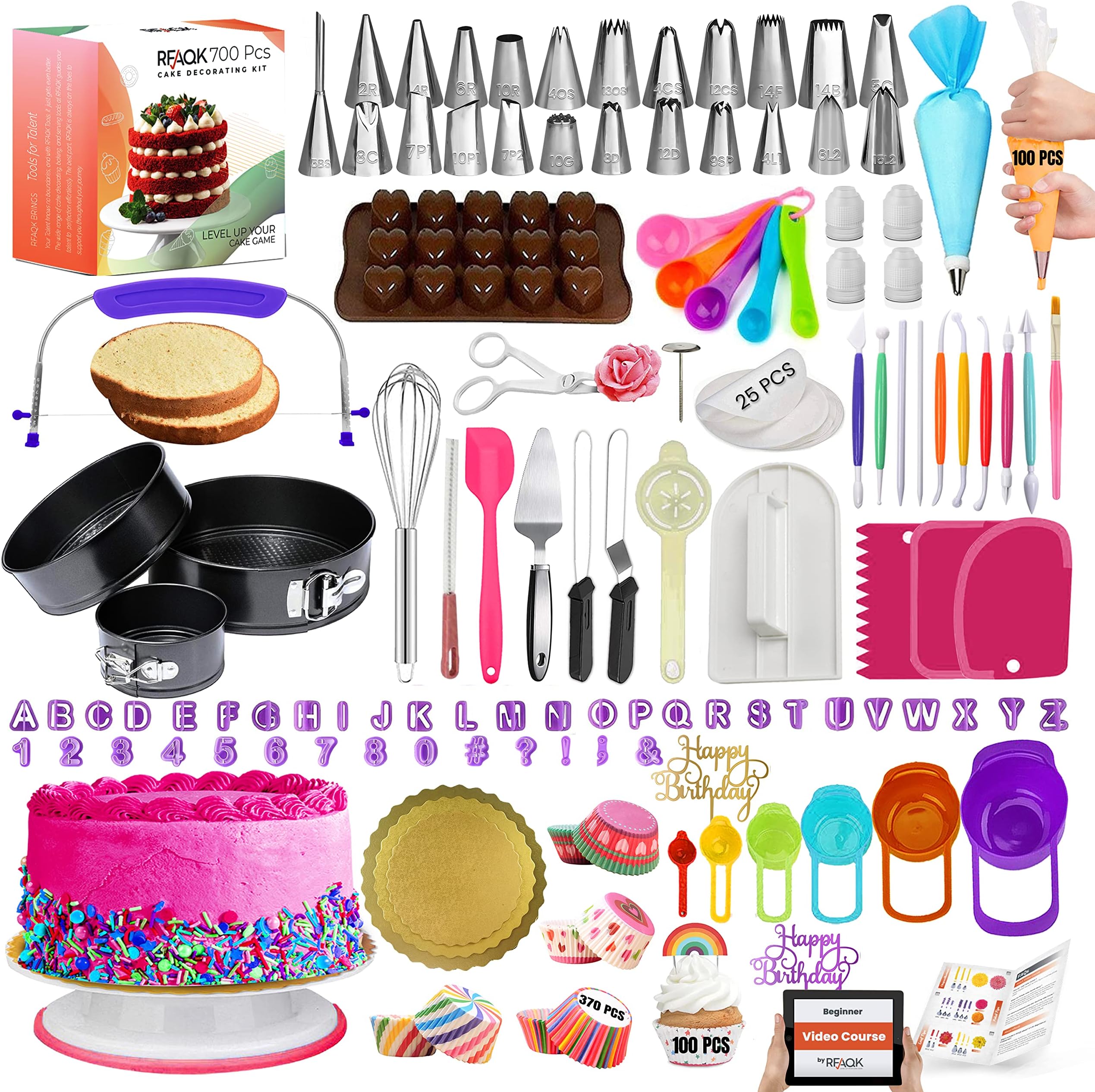 MCK Complete Cake Baking Set Bakery Tools for Beginner Adults Baking sheets bakeware