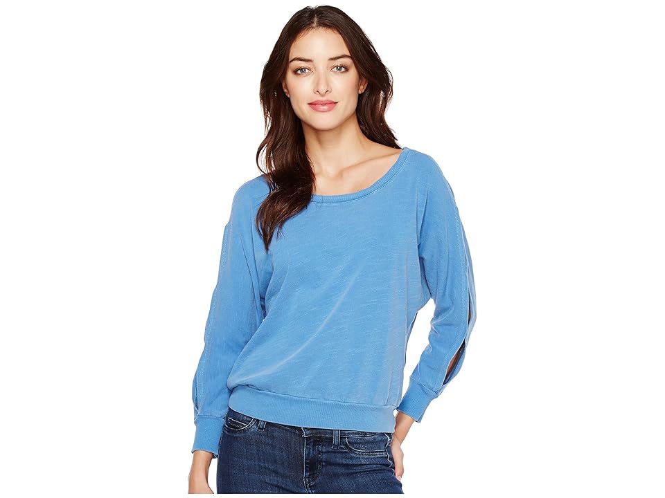 

Splendid Double Cut Out Pullover (Vintage Heritage Blue) Women's Long Sleeve Pullover