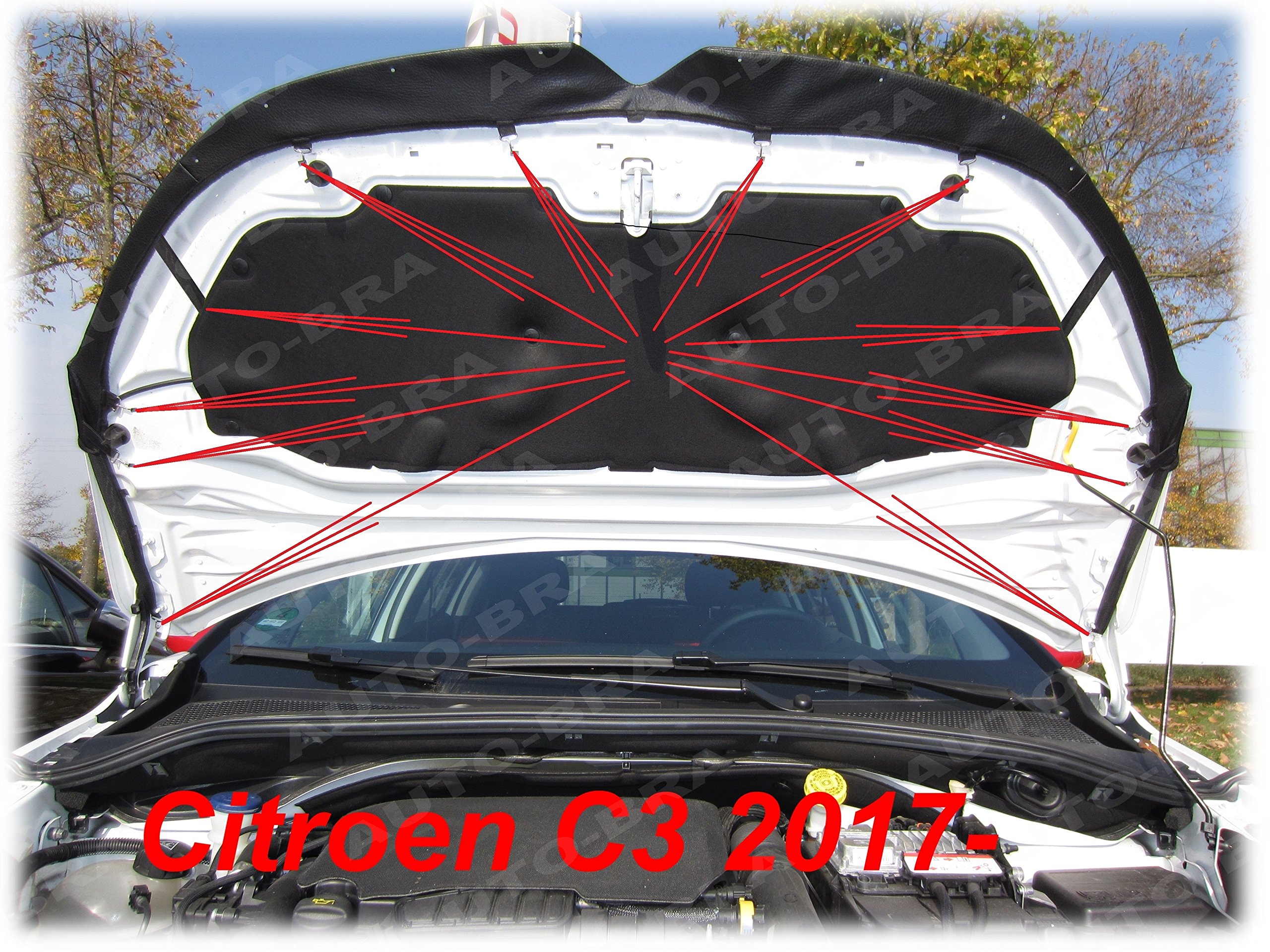 Auto-Bra Germany Hood Bra For Citroen C3 (2017+) - Front End Nose Mask Stoneguard Protector - View #2