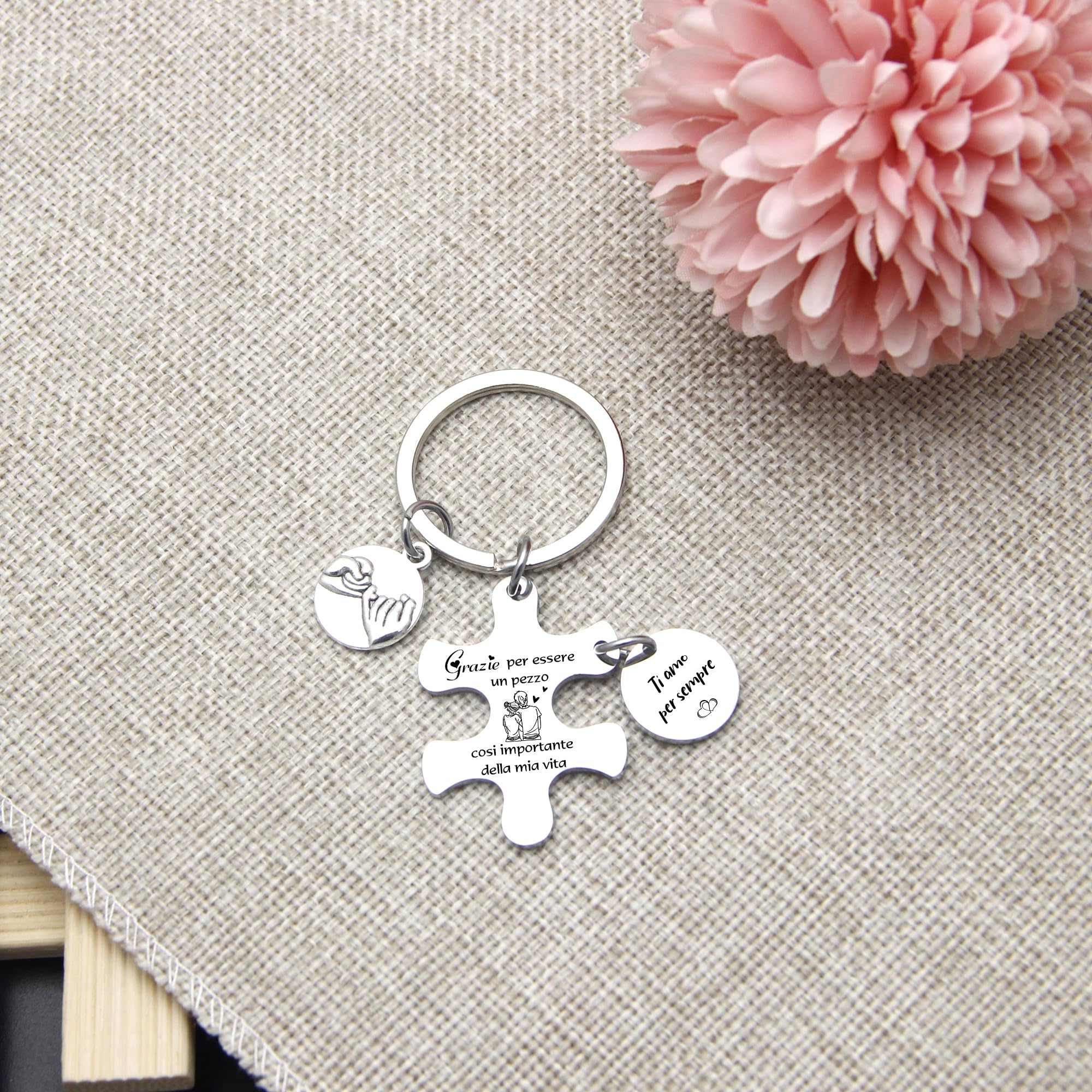 FGHJK Regalo San Valentino San Valentino per Lei Regalo San Valentino per Lui Portachiavi Personalizzato Regalo Fidanzato Fidanzata Regalo Coppia Portachiavi Coppia Idee Regalo Coppia