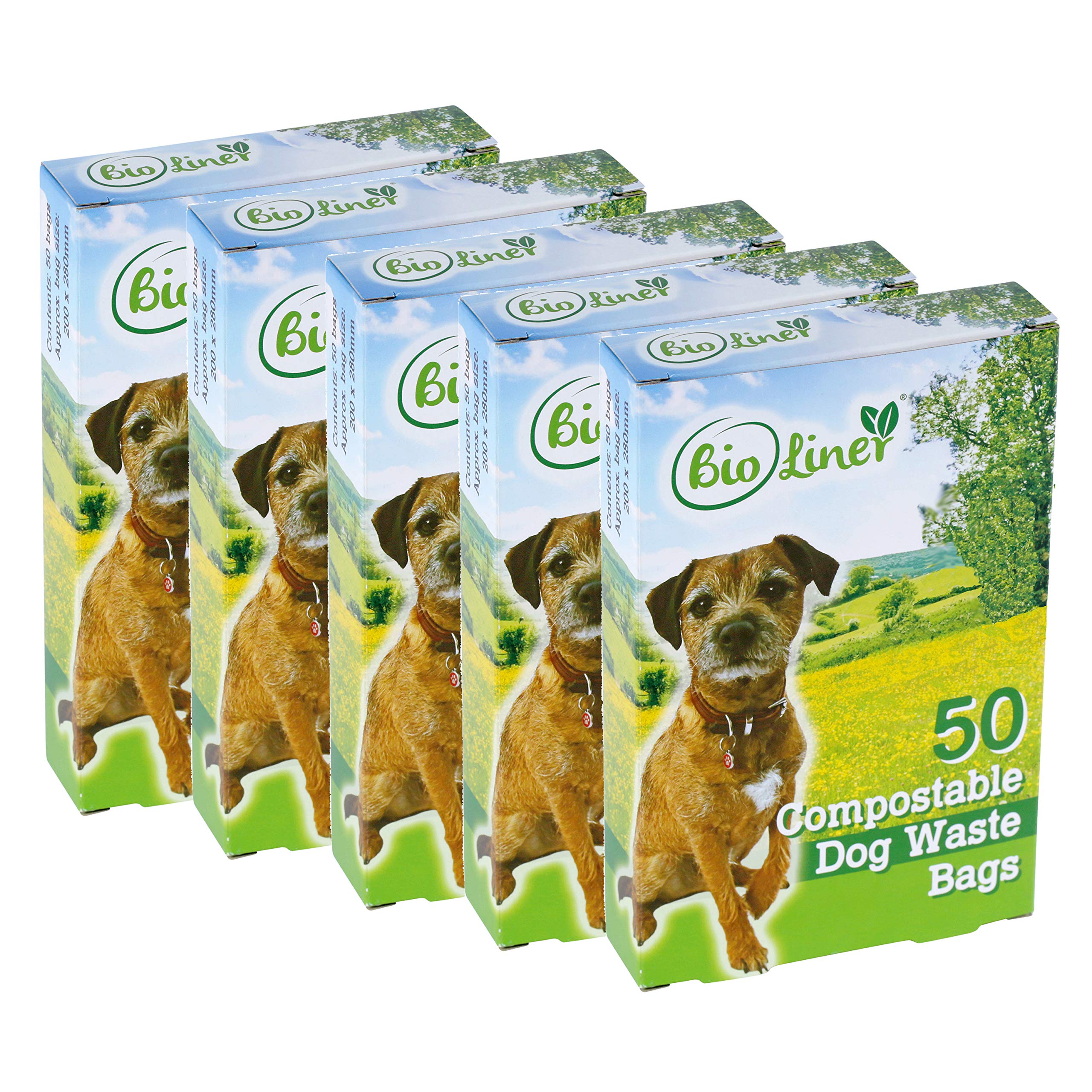 250 x BioLiner Dog Waste Bags – Compostable Dog Waste/Poo Bags – EN 13432