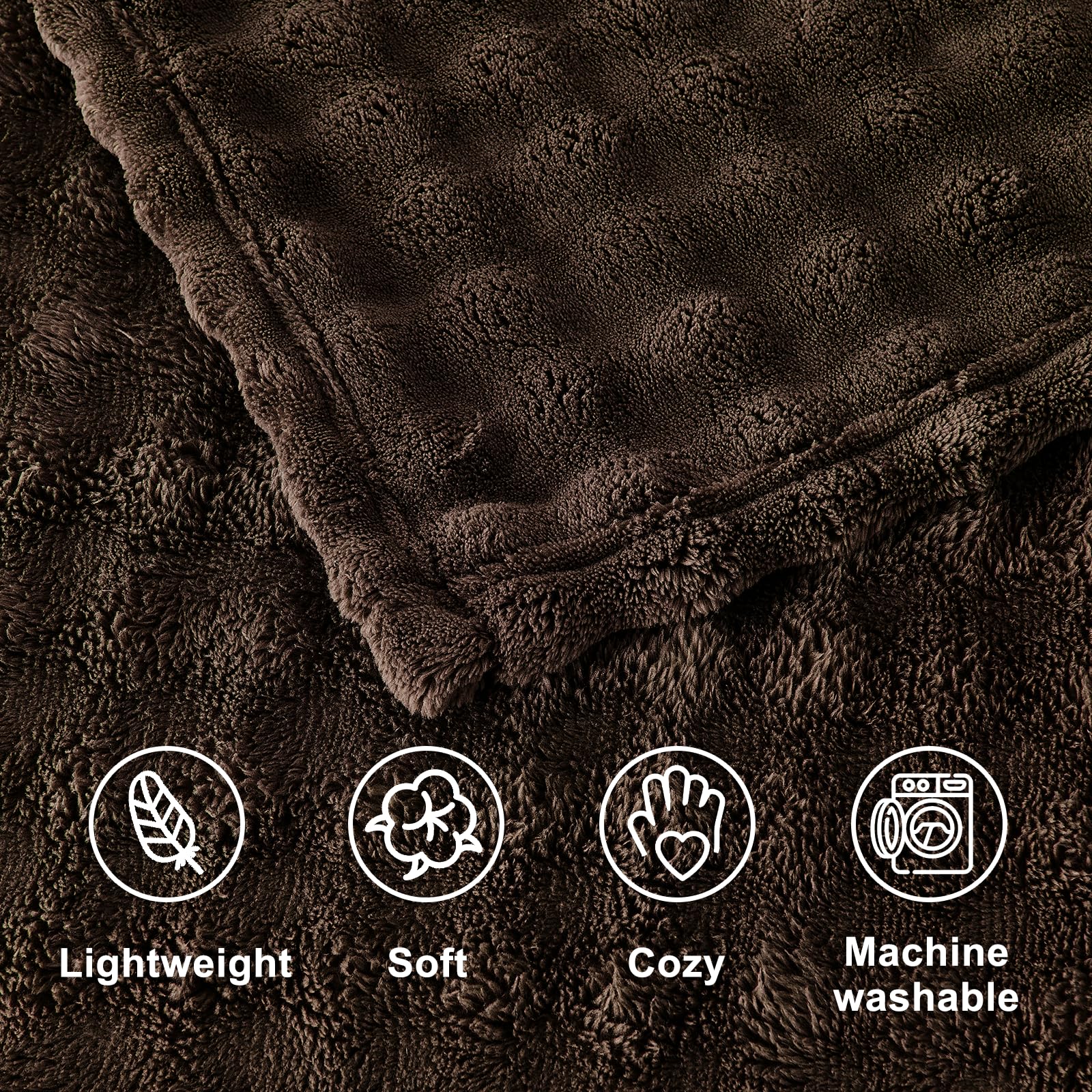 Manta de viaje para avión, tren y automóvil, manta de viaje suave o almohada 2 en 1, compacta con bolsa de almohada portátil, manta de vuelo con funda de equipaje y clip para mochila, marrón 7