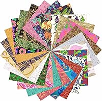 Vista 2 de Paperhues Namaste India Collection - Papel de recortes hecho a mano de 12 x 12 pulgadas, 24 hojas.