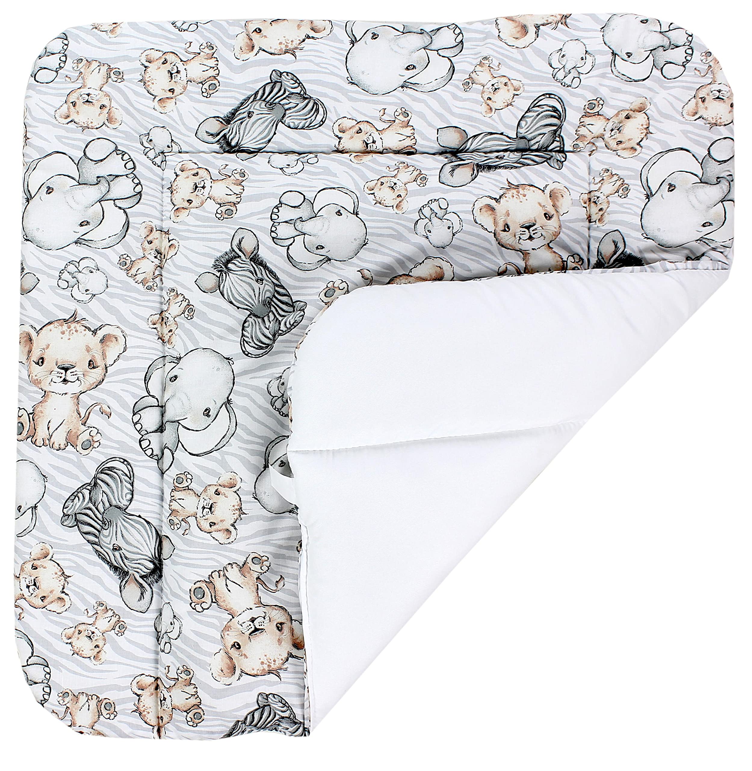 TupTam Materassino per Fasciatoio il cambio Pannolino Bebè, Safari, 70 x 70 cm - 4