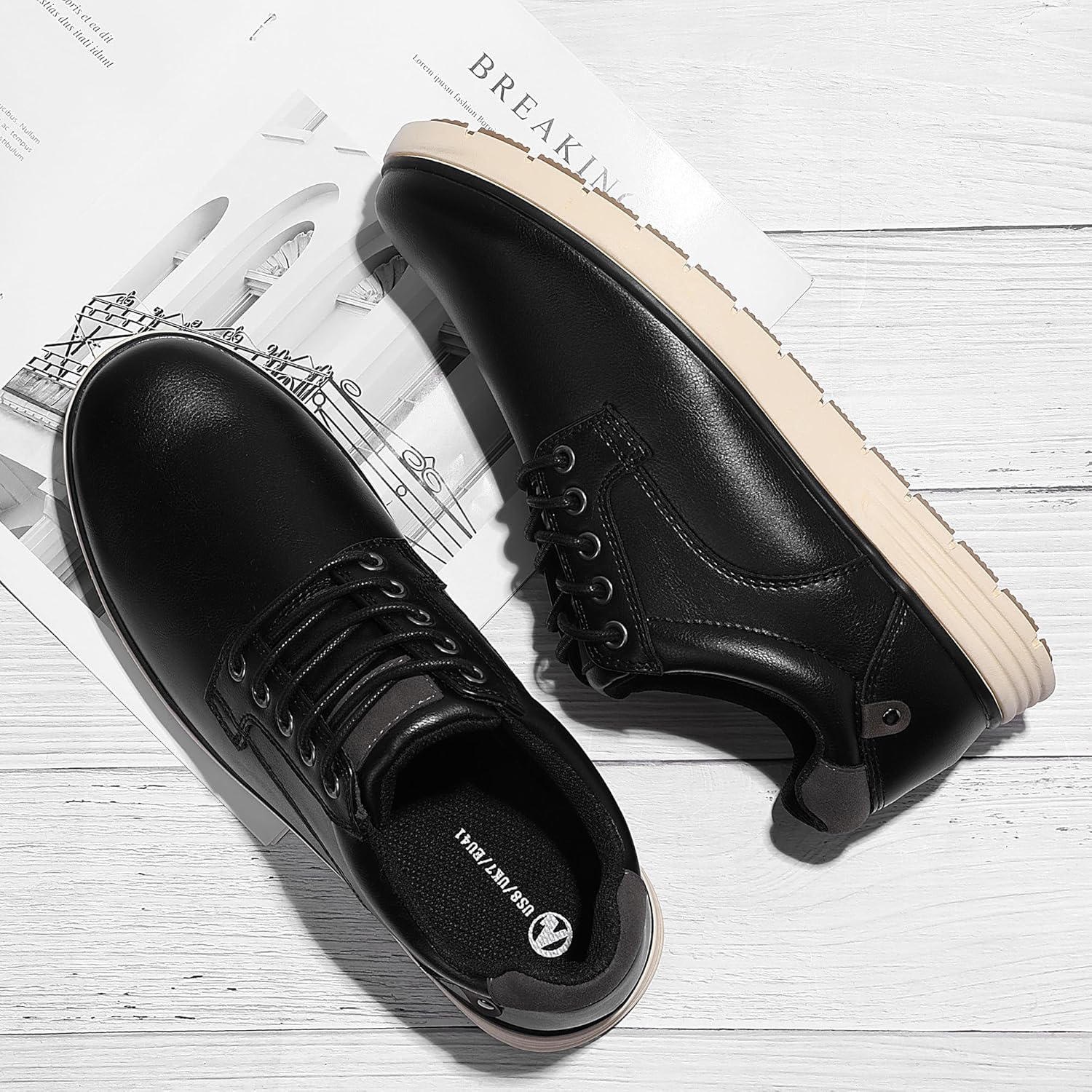 NCCB Men's Casual Oxfords Dress Shoes for Men Comfortable Business Formal Sneakers - Image 3