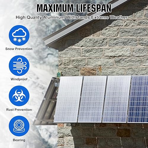 Miniatura 9 de ECO-WORTHY 2 juegos de soportes de montaje de panel solar ajustables de 45 pulgadas con patas de inclinación plegables, Ieal para 2-4 piezas de 100,