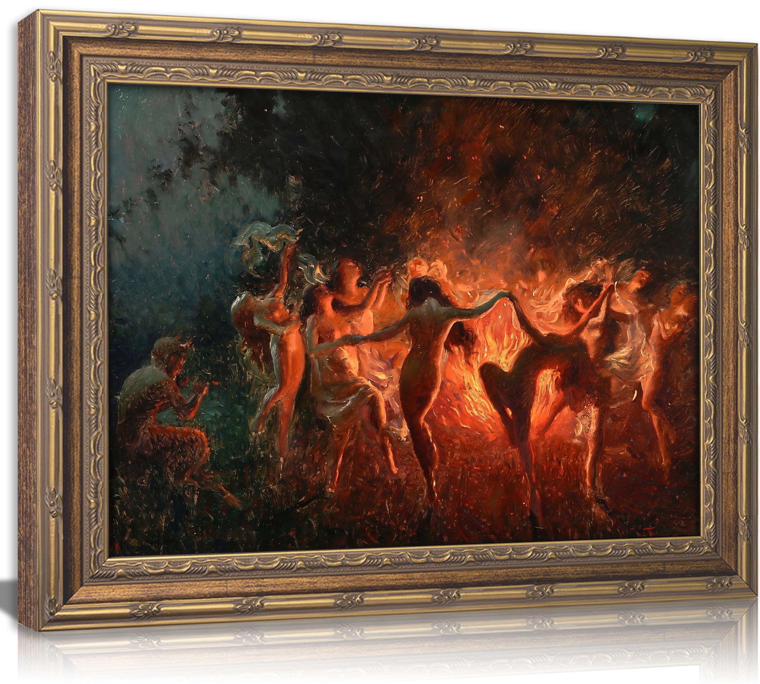 Lynqurd Fire Dance Framed Gothic Canvas
