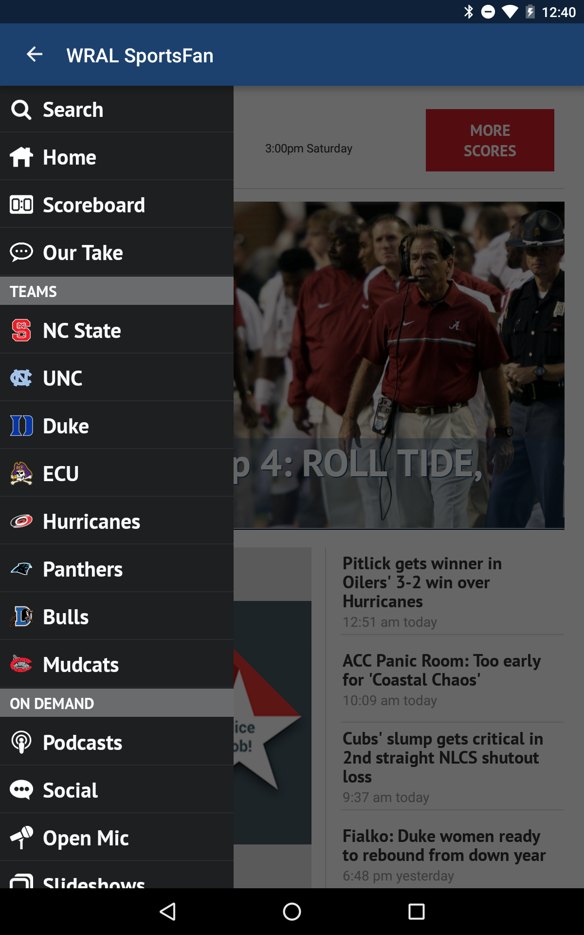 WRAL Sports Fan App on Amazon Appstore