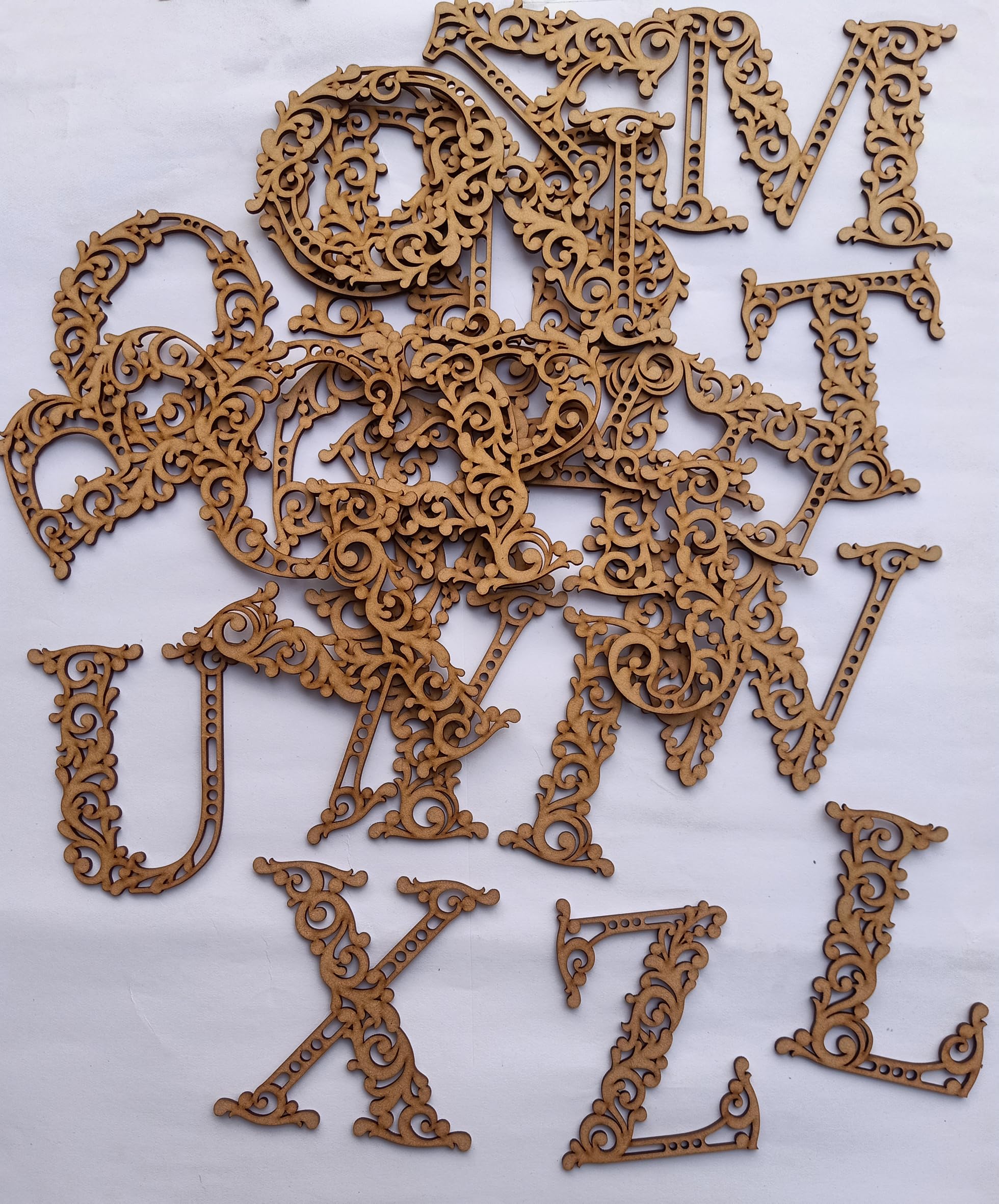 Cliths 26 Pcs Wooden Letters 2 Inch for Crafts - Unfinished Capital Designer Alphabet Letters for DIY Painting, Arts, Home Decorations & Kids 1