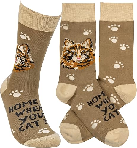 Primitives by Kathy Chaussettes colorées Home is Where Your Cat is