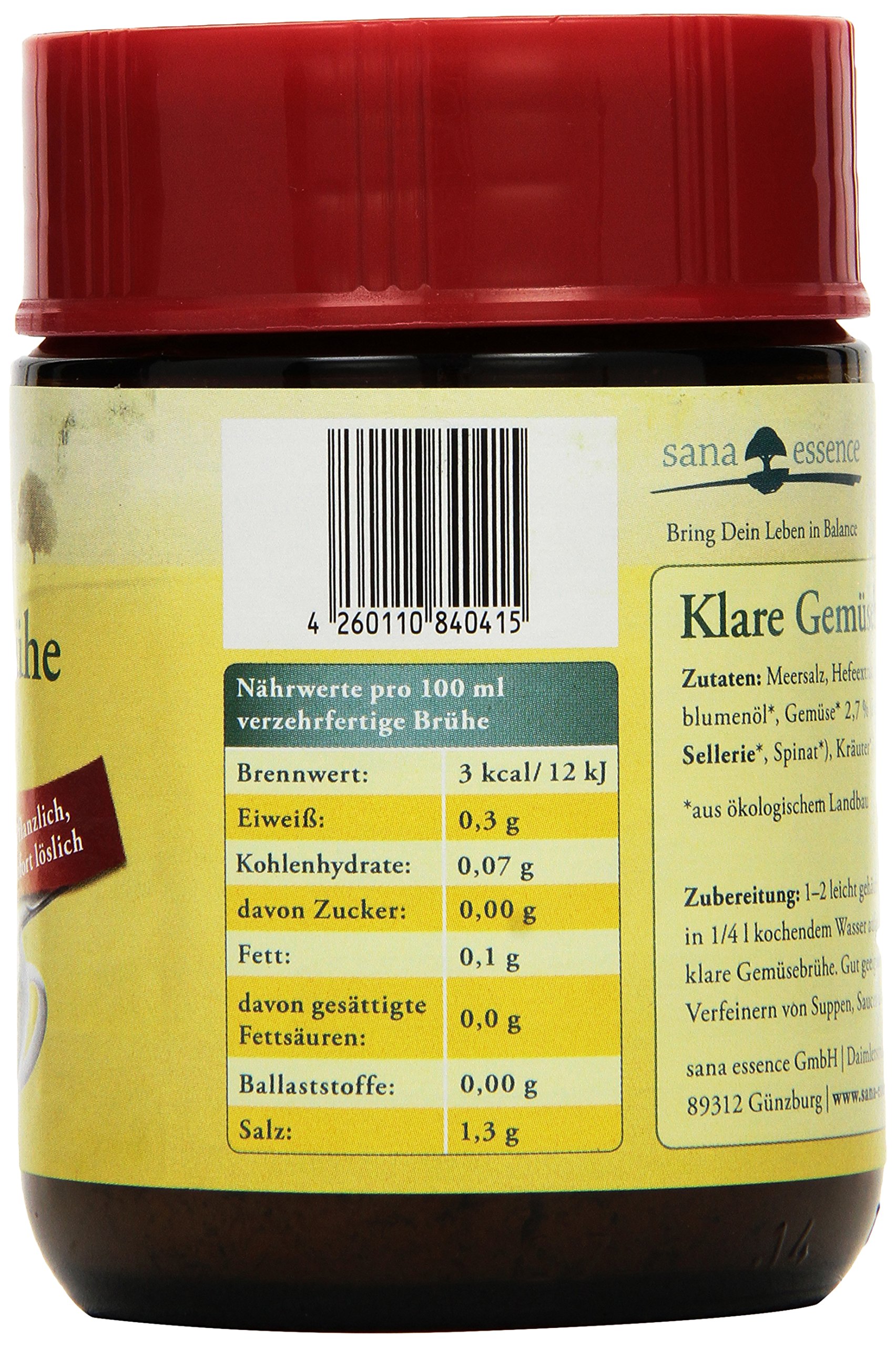 Sana Essence Klare Gemüsebrühe, 6 x 150g