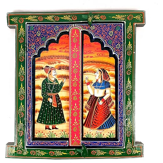Wooden Jharokha Window Wall Hanging 15 Inch