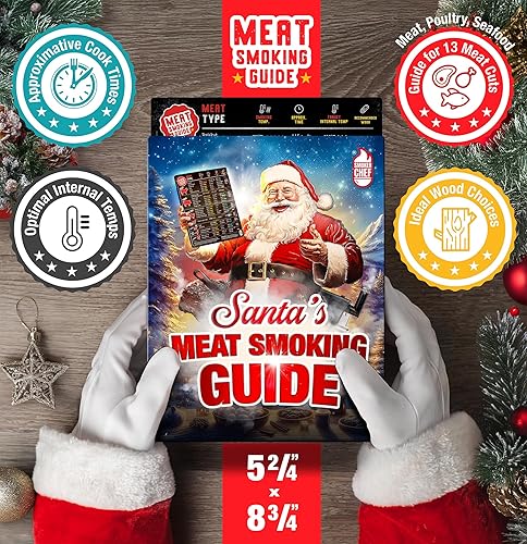 Miniatura 4 de Guía para fumar carne de Papá Noel  Accesorios imprescindibles para ahumadores para parrilla de pellets  Regalos de Navidad para hombres  Accesorios