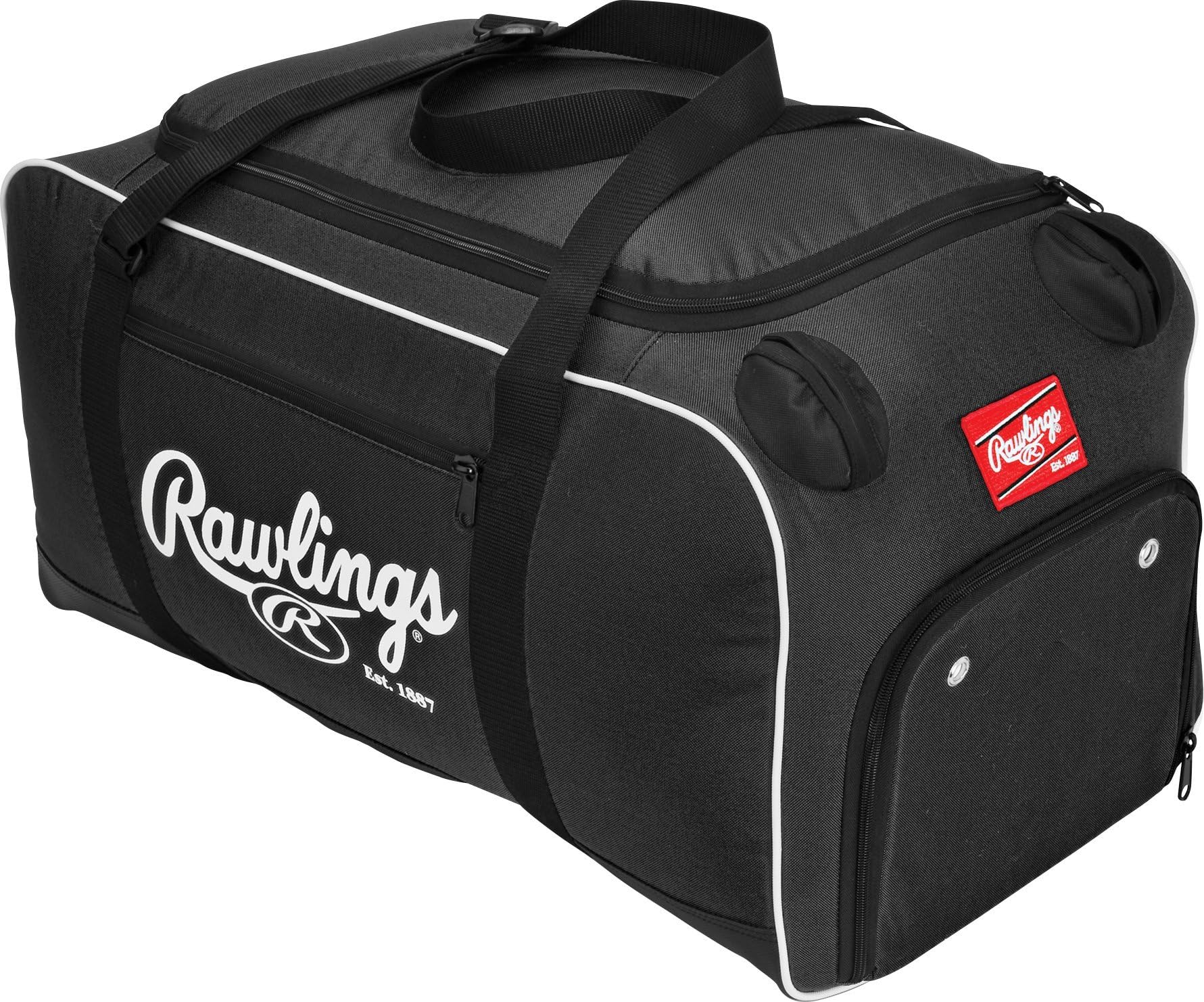 Rawlings Covert Player Duffle Bag, Black, 26" L x 13" W x 13" H