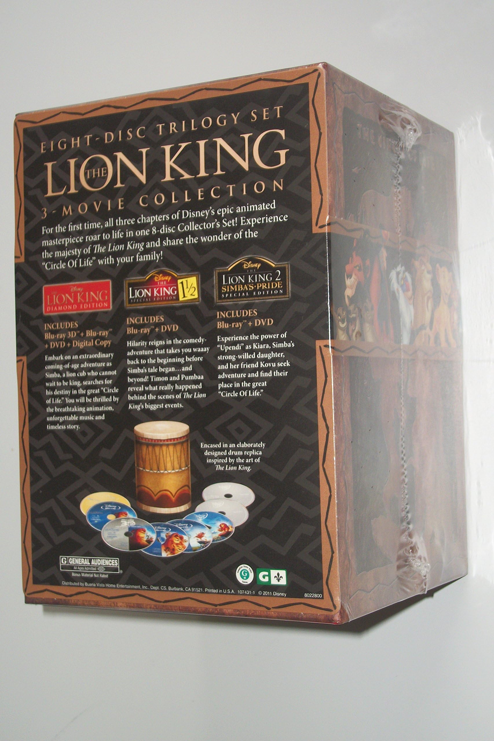 The Lion King Trilogy (Eight-Disc Combo: Blu-ray 3D / Blu-ray / DVD / Digital Copy)