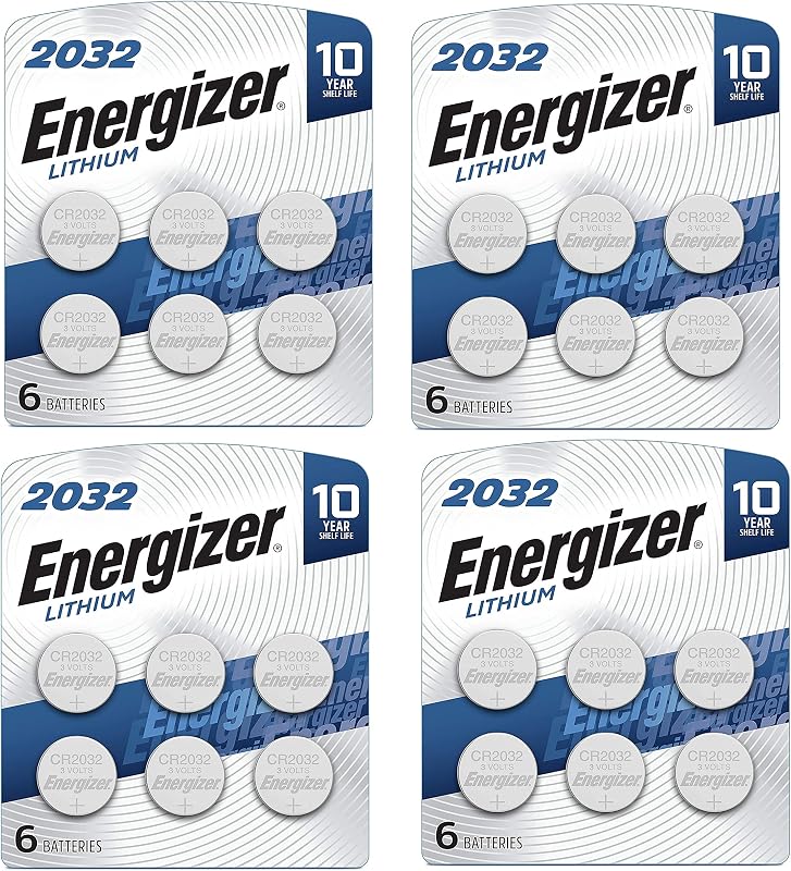 Pilas Energizer CR2032, pila de botón de litio de 3 V 2032, color blanco (24 unidades)