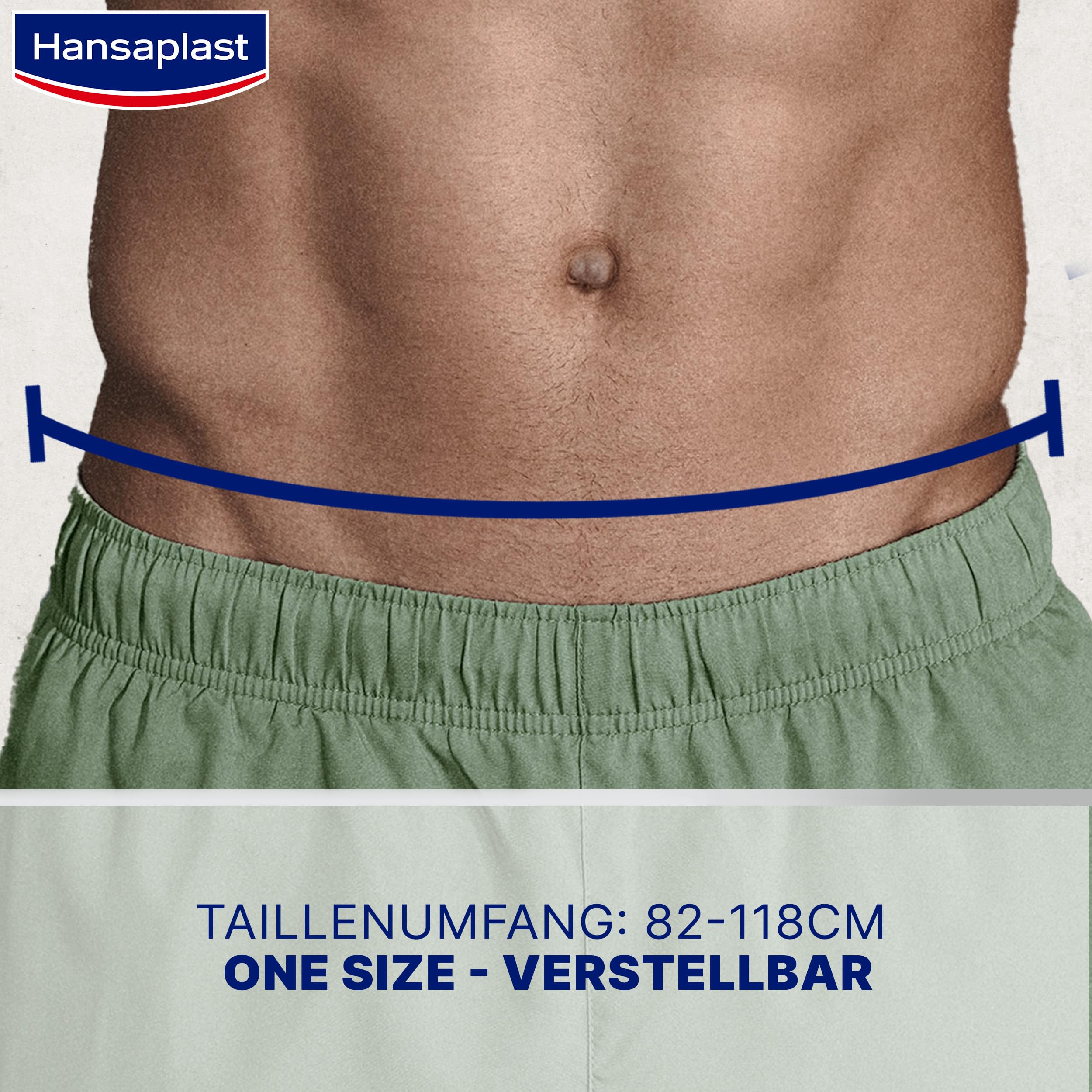 Hansaplast Protective Rücken-Bandage, stützende Bandage mit individuellem Kompressionslevel, Rückenbandage mindert Schmerzen, Einheitsgröße – Verstellbar