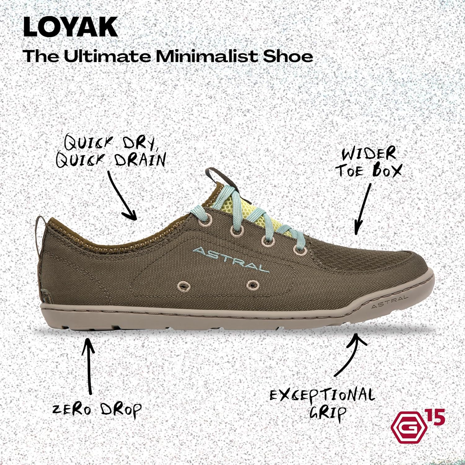 Astral Women's Loyak Shoes - Barefoot, Quick-Drying, Minimalist Sneaker for Casual Wear, Water Sports, Travel, & Hiking - Image 4