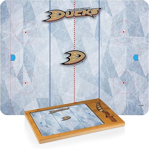 Miniatura 2 de NHL unisex-adult NHL Icon Glass Top Cutting Board & Knife Set