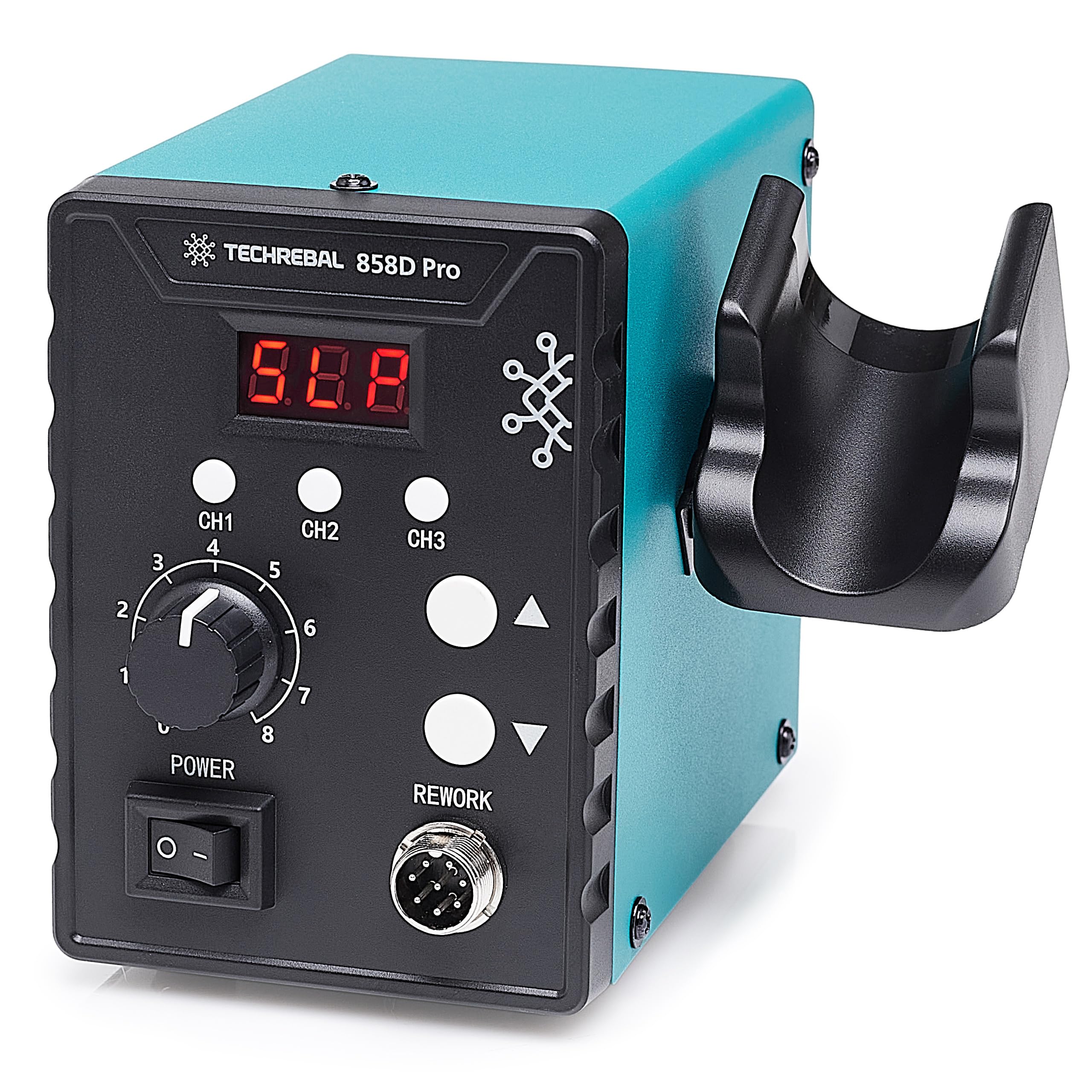Stazione aria calda Techrebal 858D Pro 3 memorie hot air saldatura smd 700W 120L
