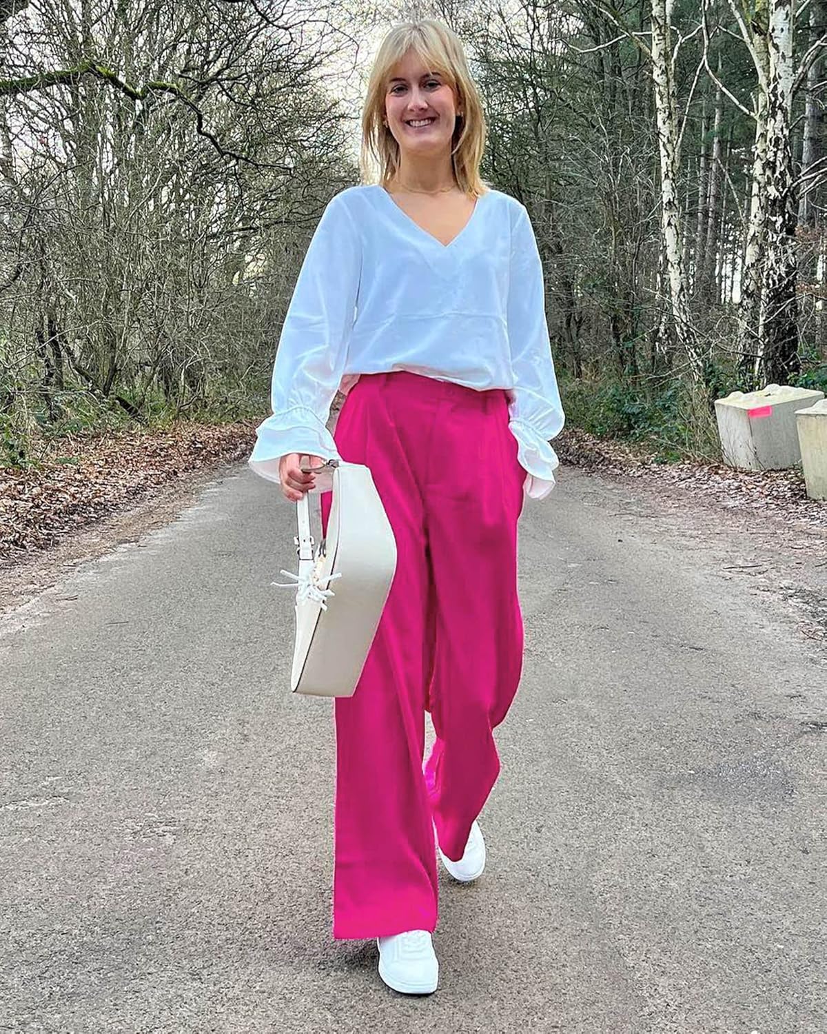 GRAPENT Wide Leg Pants for Women Work Business Casual High Waisted Dressy Pants Flowy Trousers Office - Image 7