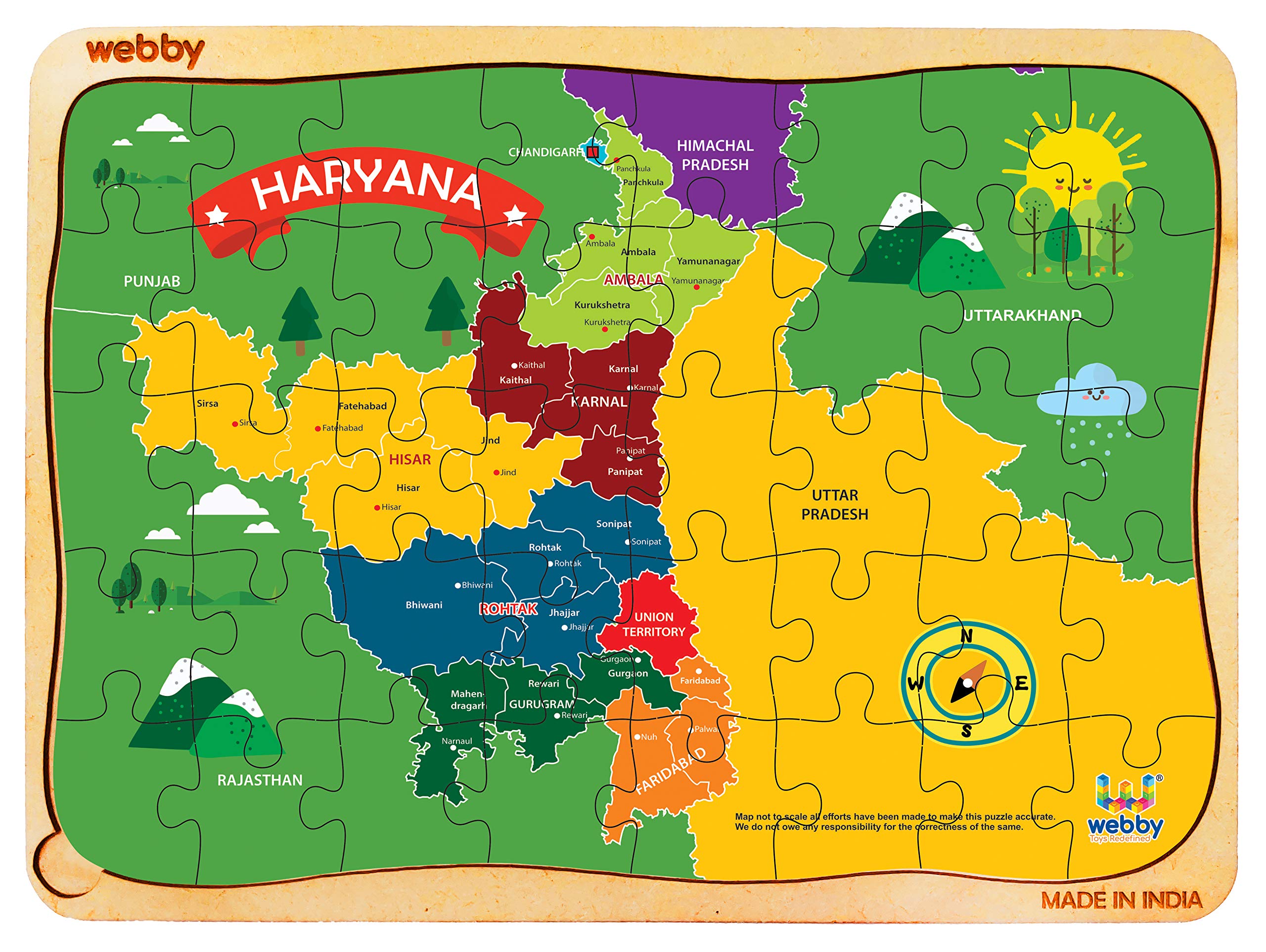 See full amazon price history chart for Webby Kids Haryana Map Wooden Jigsaw Puzzle, 40Pcs Webby Kids Haryana Map Wooden Jigsaw Puzzle, 40Pcs (B08BD13J3Q) Amazon Price History, Amazon Price Tracker
