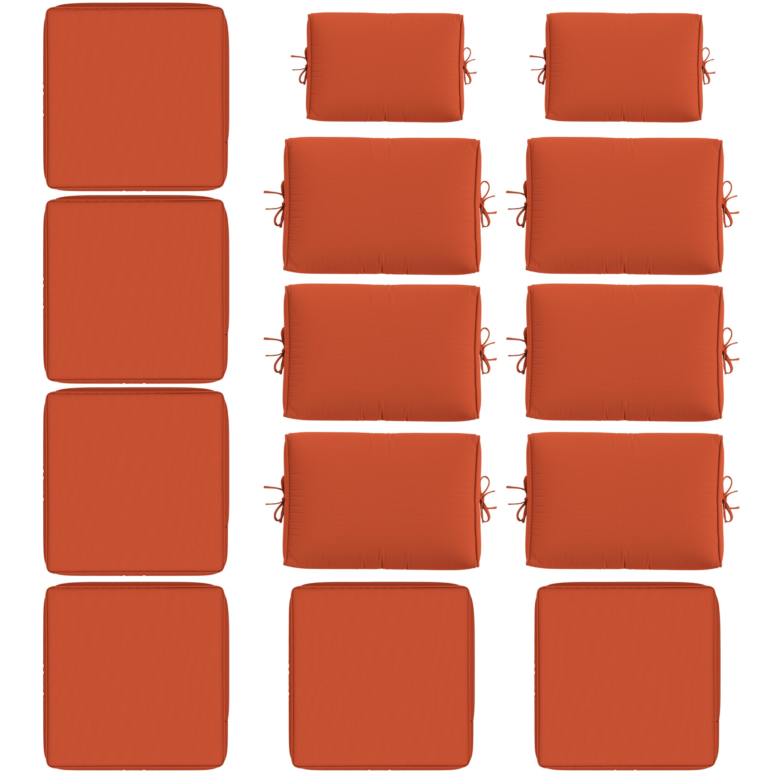 View 1 of Kimunuk 14 Pcs Outdoor Cushion Slipcovers - Orange