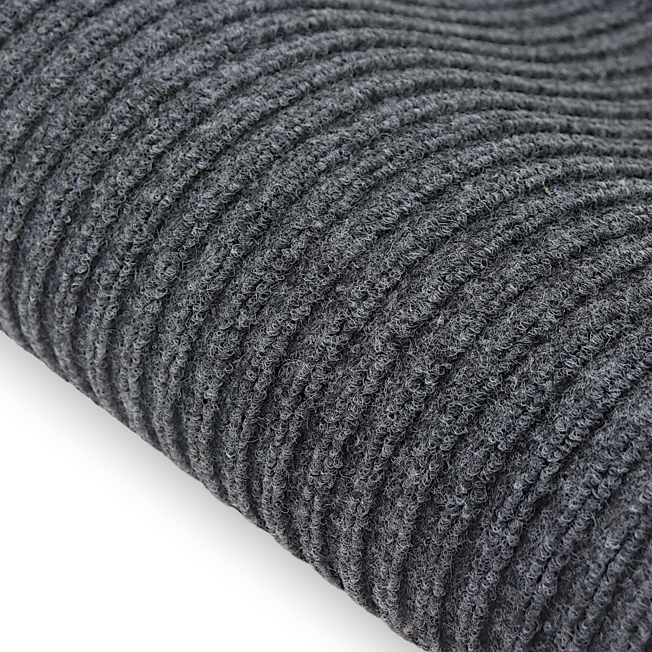 Fußmatte Grau 90x150 cm – Robuste, rutschfeste Schmutzfangmatte für Innen- und Außenbereich - saugfähige Türmatte aus Polypropylen und PVC