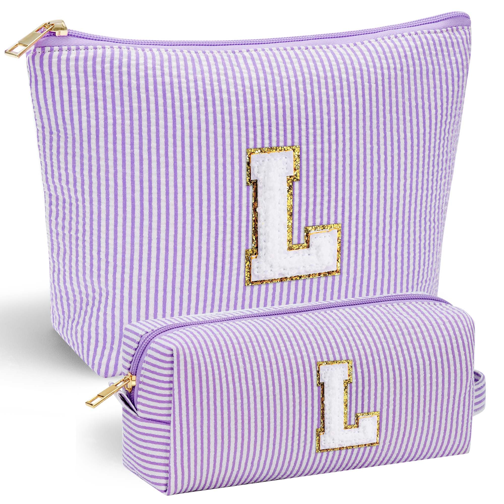 Parima Personalisierte Kosmetiktasche Muttertag - Kosmetiktasche Mädchen Make up Tasche mit Buchstaben L Personalisierte Geschenke für Frauen Freundin Mama Geschenk Muttertagsgeschenke für Mama - 1