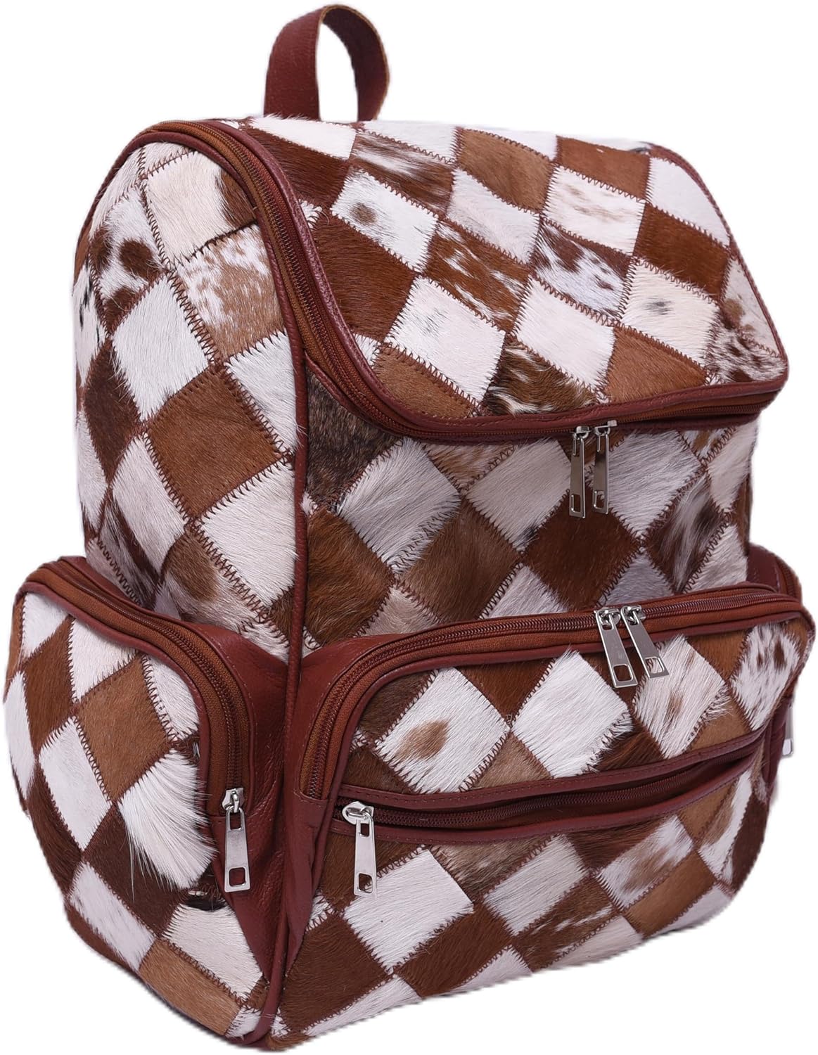 Chayell Cow Hide Backpack for Women with Spacious Compartments & Ergonomic Straps, Stylish Full Grain Leather Cowhide Diaper Bag - Premium Diaper Bag Backpack for Laptop, Book and Long Day on The Move