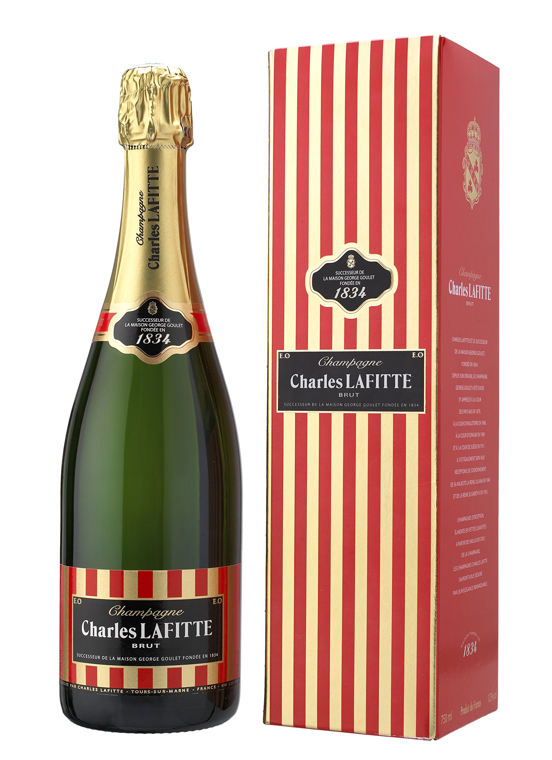 Charles Lafitte Champagne 1834 Brut mit Geschenkverpackung, 750ml