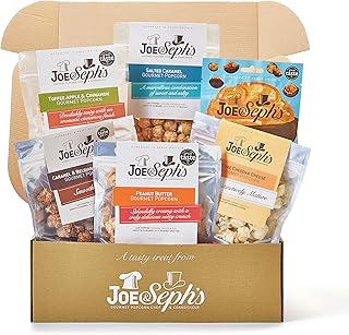 Joe & Sephs Movie Night in Popcorn Gift Box |Filled with Chocolate Popcorn Bites and Gourmet Popcorn | Gluten Free | Film Night Snacks | Movie Night
