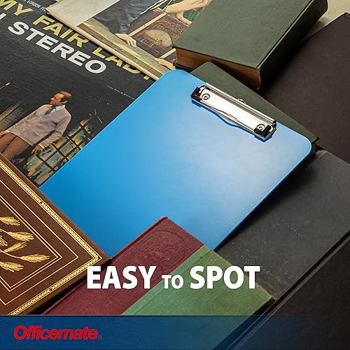 Miniatura 5 de Officemate Portapapeles de plástico, tamaño carta, azul ártico (83048) (paquete de 12)