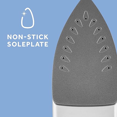 Miniatura 3 de Sunbeam Plancha de vapor compacta, 1200 vatios, suela antiadherente, potente disparo de vapor, horizontal o vertical, rocío, punta de precisión,