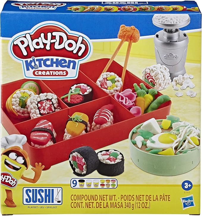 PlayDoh Kitchen Creations Sushi Play Food Set for Kids 3