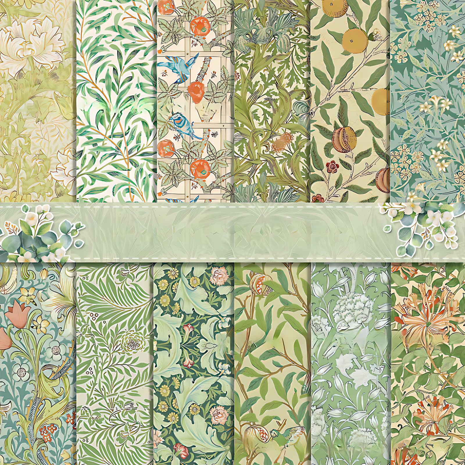 24 Blatt Scrapbook Papier, Doppelseitiges Bastelpapier 30.5