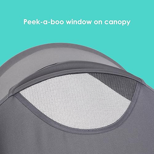 Miniatura 7 de Baby Trend Expedition Zero Flat Jogger - Carriola con luces LED, color gris