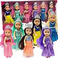 Amazon | 小さな人形セット 女の子向けミニプリンセス人形