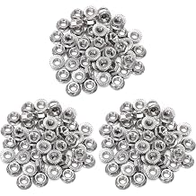 50 Pieces M6 Flange Nuts, M6-1mm Serrated Hex Flange Lock Nuts, DIN6923, 304 Stainless Steel,Plain Finish Pack of 3