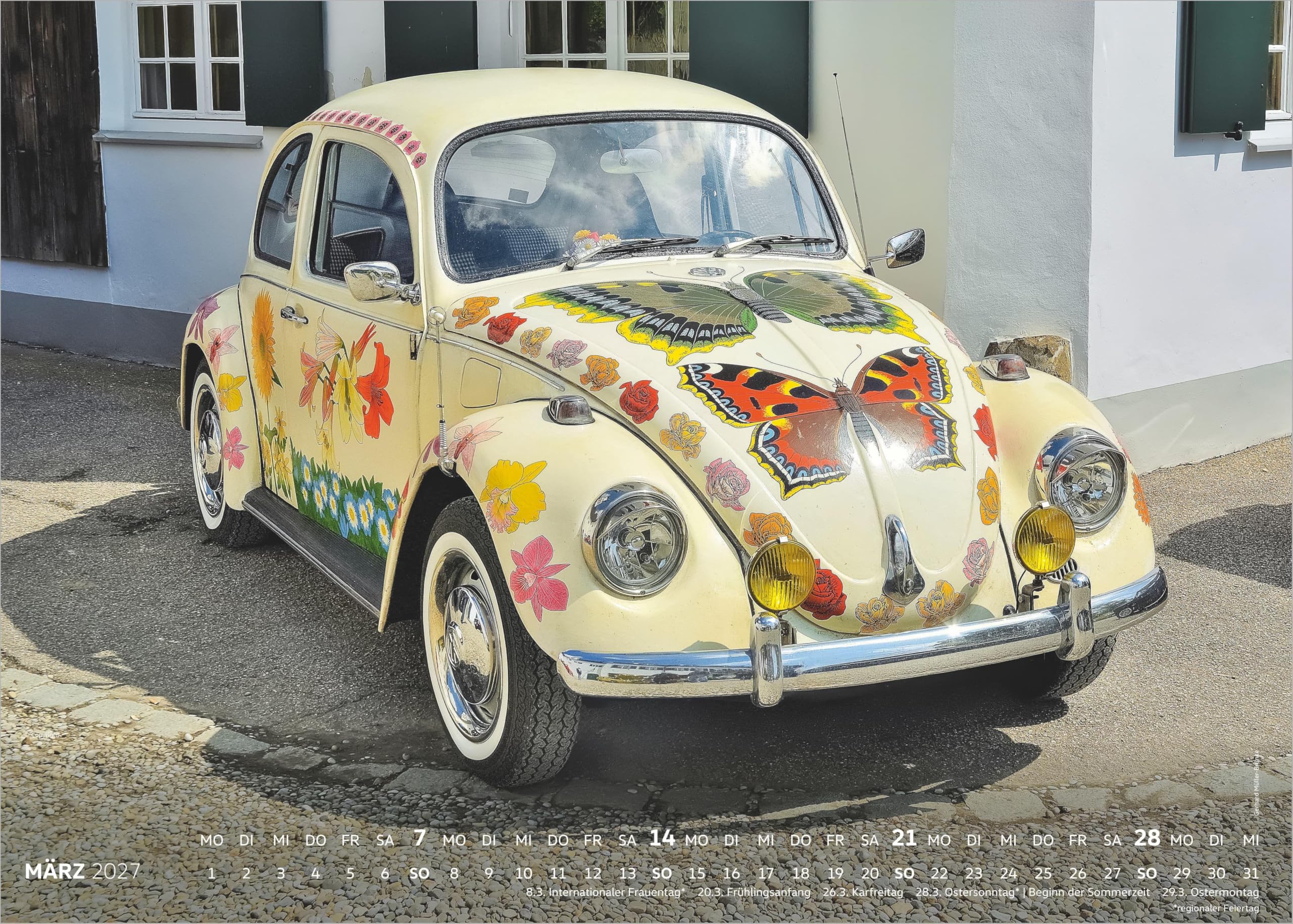 VW Käferkalender 2027: Wandkalender 50x70 cm mit VW Käfer Motiven und deutschem Kalendarium
